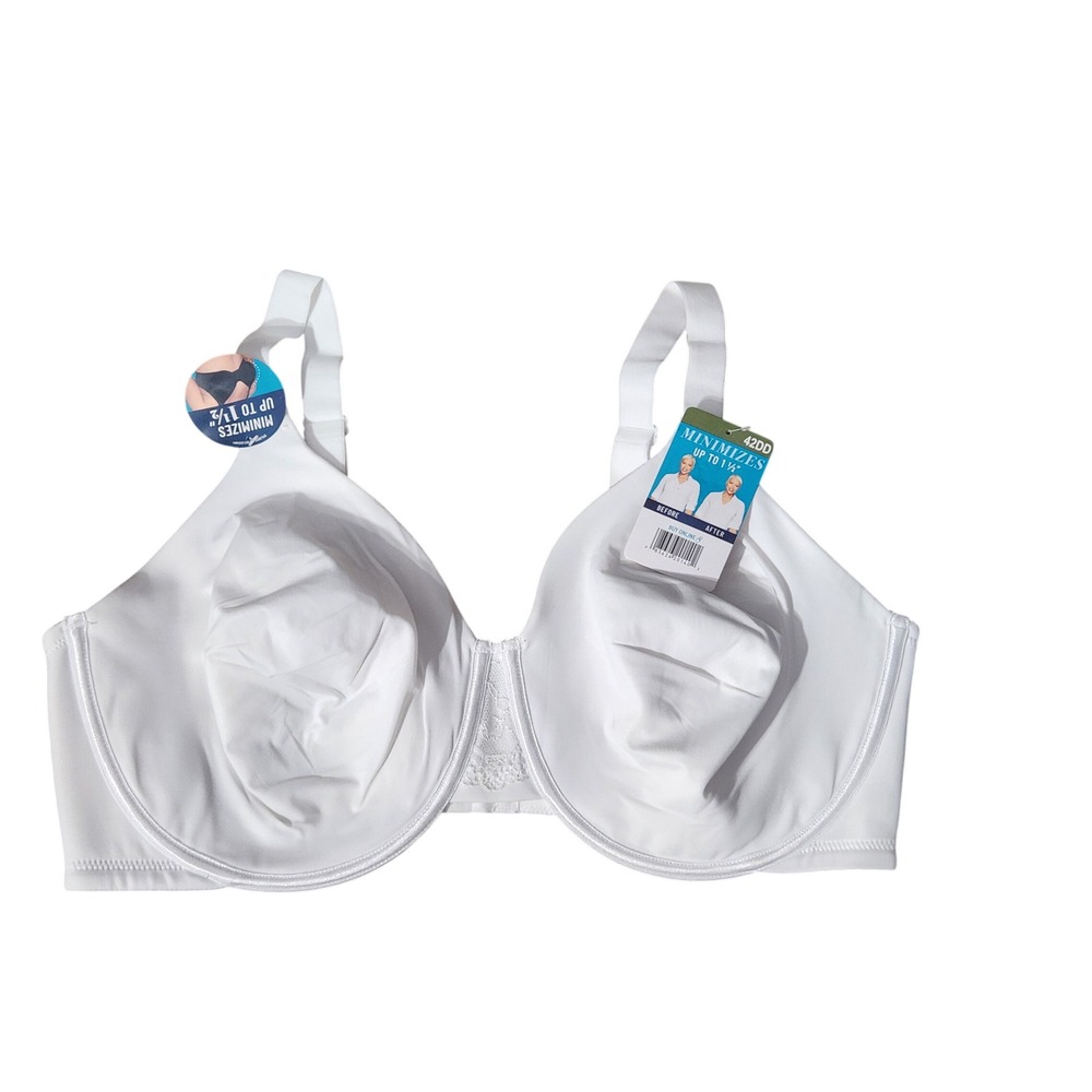 Vanity Fair Radiant Collection Minimizer Bra 42DD Star White Underwire 3476084